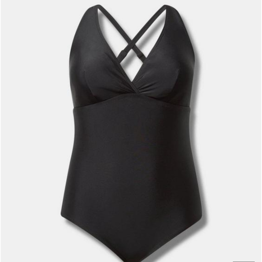Torrid Wireless Triangle Black One Piece Swimsuit 5X